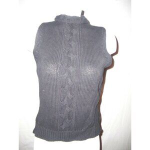 Mossimo Womens Black Sleeveless Cable Knit Sweater Vest By Mossimo Size Medium